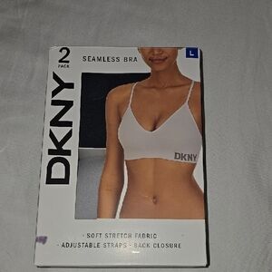 DKNY Light Gray & Black  Seamless Bralette 2 Pk